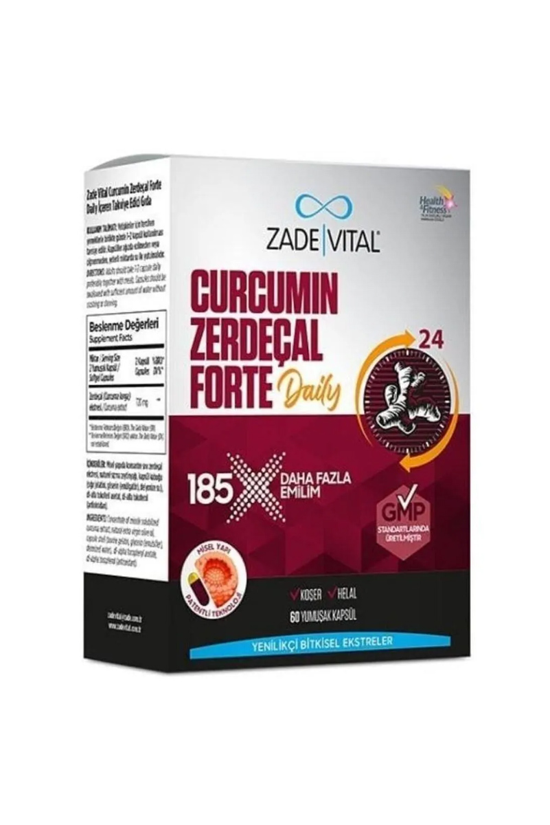 کپسول کورکومین Zade Vital - بسته 60 عددی