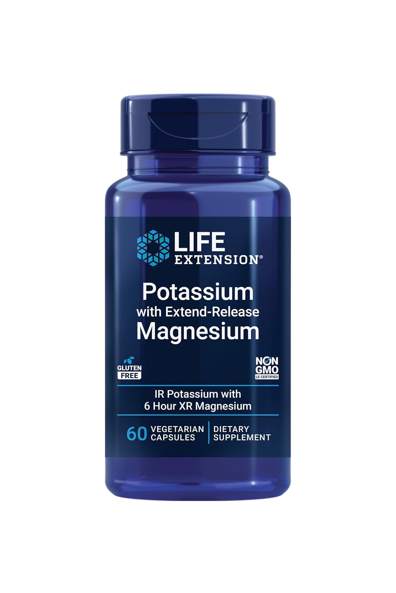 کپسول پتاسیم و منیزیم Life Extension - بسته 60 عددی