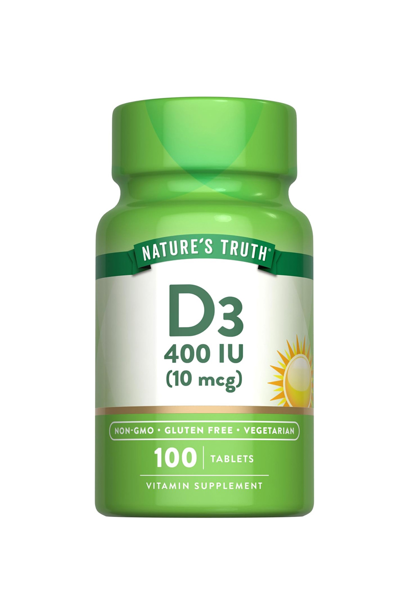 قرص ویتامین D3 مقدار 400 IU برند Nature's Truth - بسته ۱0۰ عددی