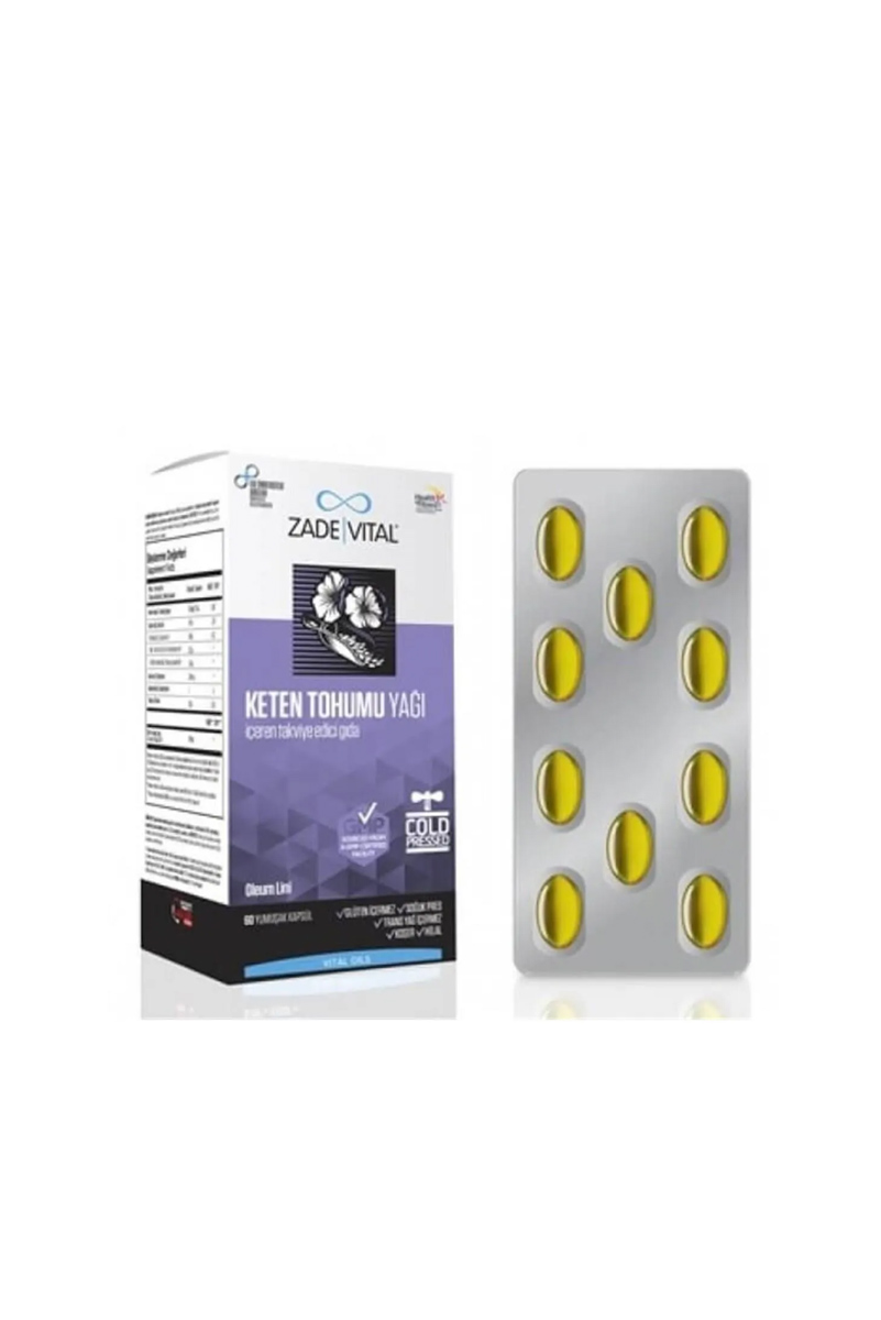 کپسول روغن بذر کتان Zade Vital - بسته 60 عددی