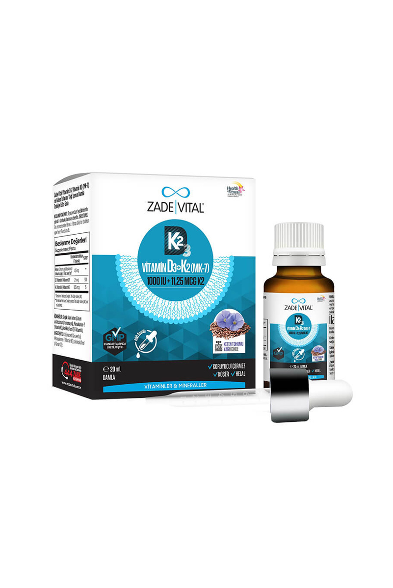 قطره ویتامین D3 و k2 برند Zade Vital