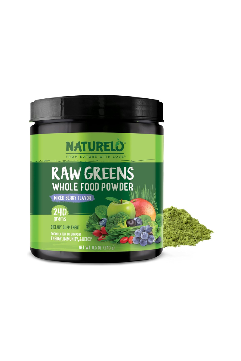 پودر وگان تقویت کننده انرژی و سیستم ایمنی NATURELO - حجم ۲۴۰ گرم