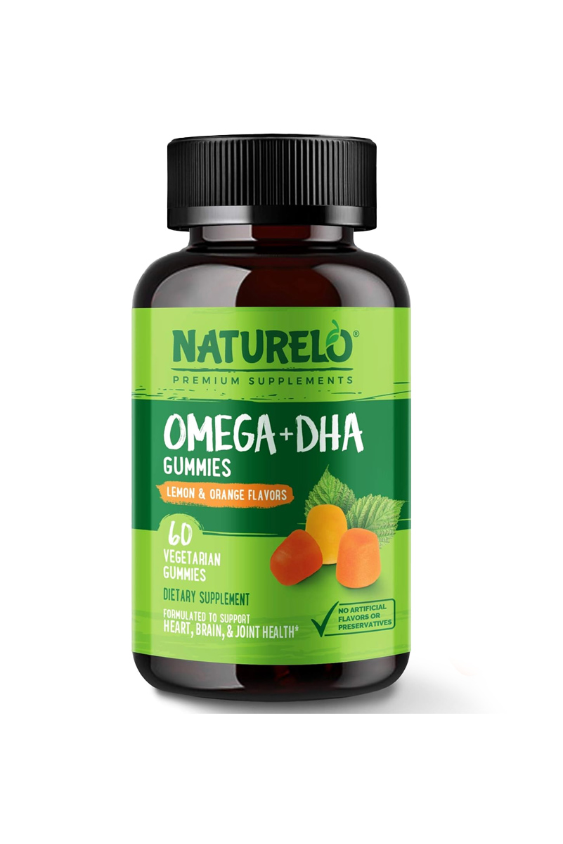 پاستیل DHA و امگا۳ NATURELO - بسته 60 عددی