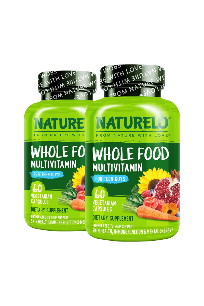 کپسول گیاهی مولتی‌ ویتامین نوجوانان پسر NATURELO - پک ۲ عددی