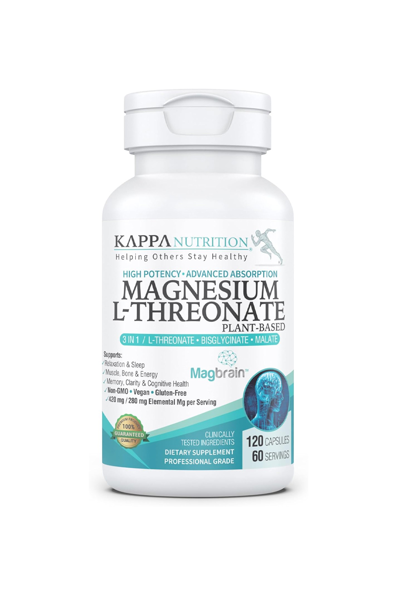 کپسول منیزیم ال ترئونات KAPPA NUTRITION - بسته 120 عددی