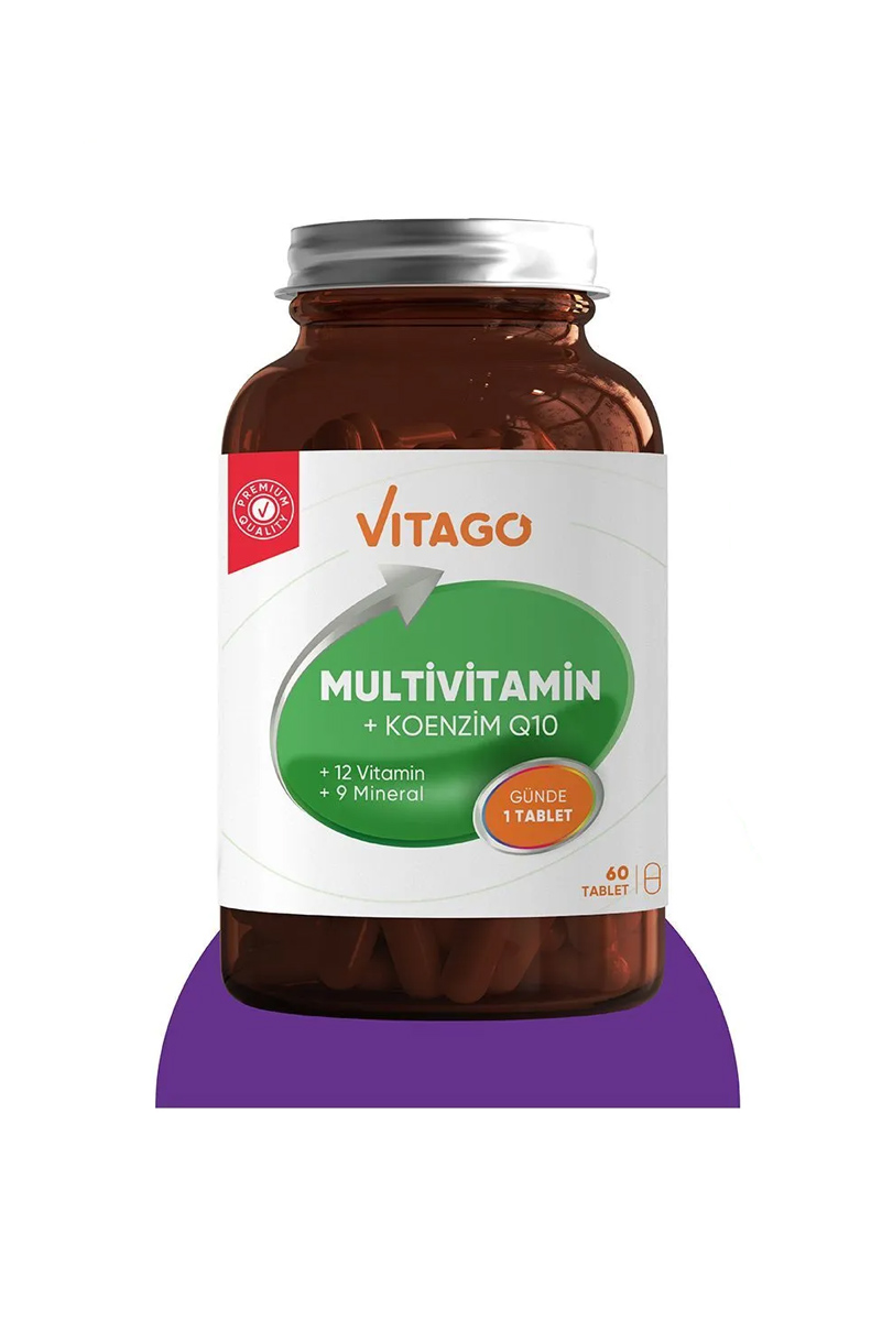 قرص مولتی ویتامین کوآنزیم Q-10 برند Vitago - بسته 60 عددی