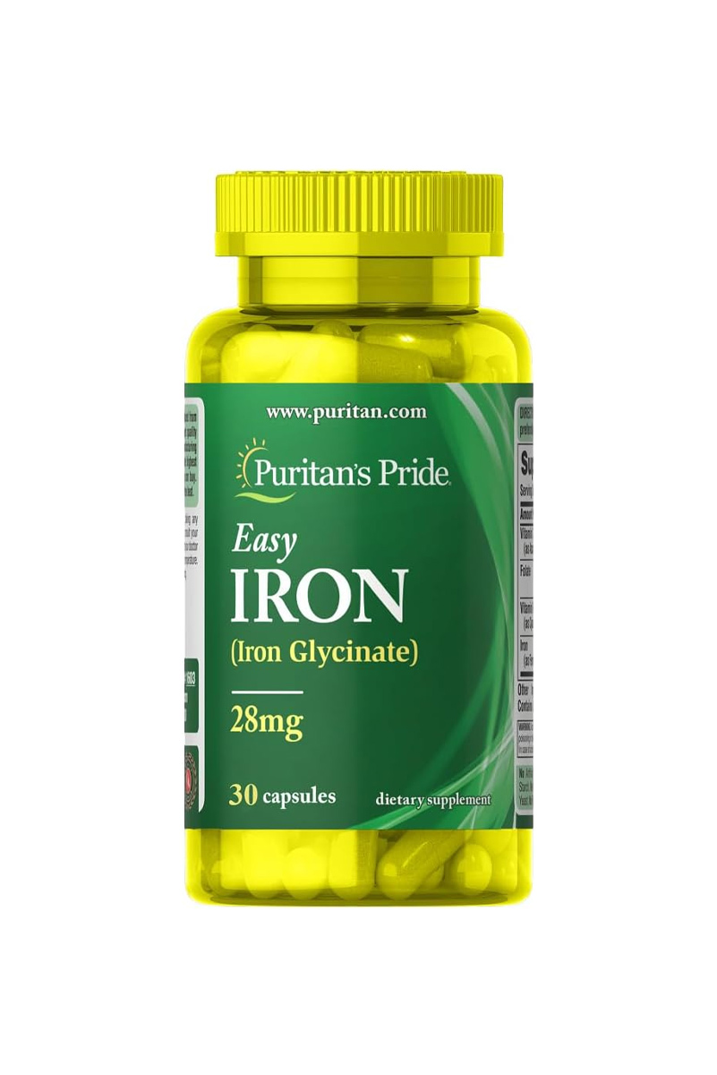 کپسول‌ آهن 28 میلی‌گرم Puritan's Pride - بسته 30 عددی
