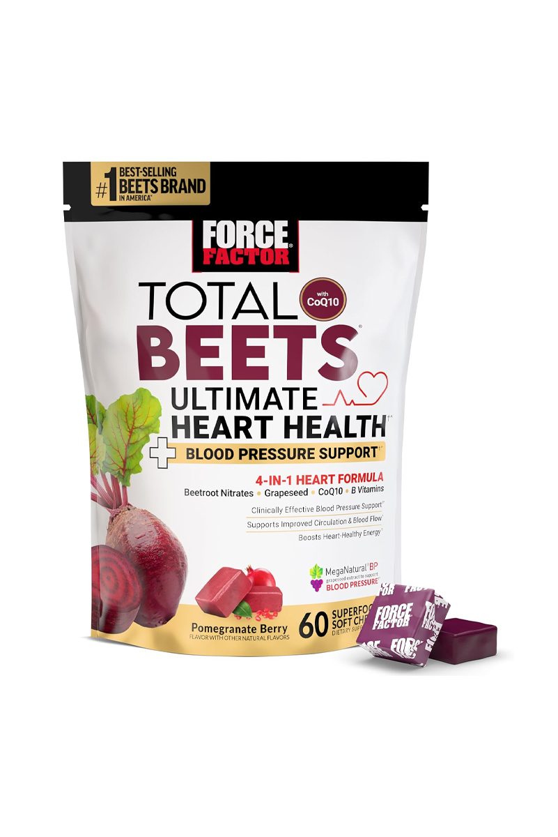 پاستیل تقویت گردش خون چغندر و عصاره هسته انگور Force Factor - بسته 60 عددی