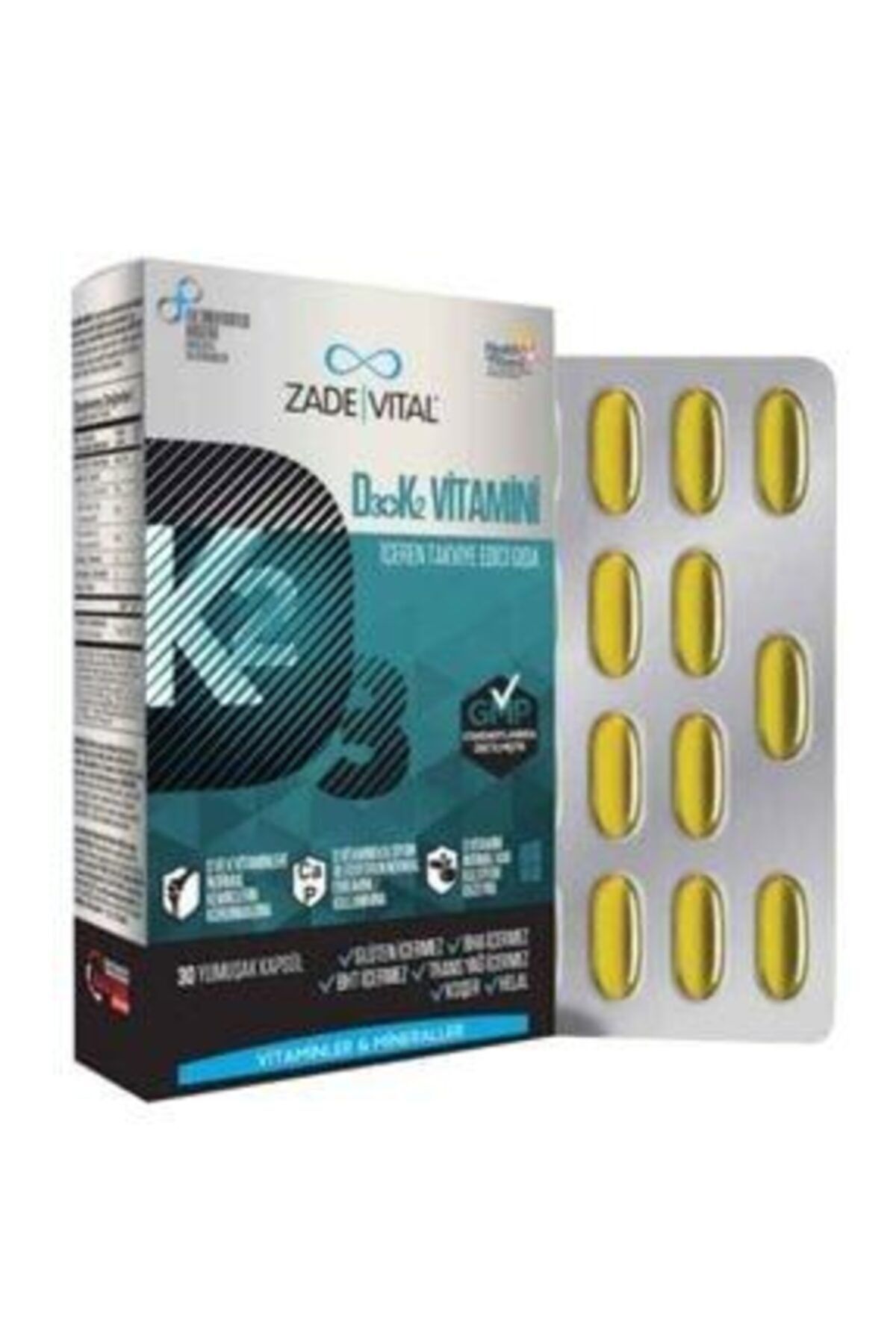 کپسول ویتامین D3 و K2 برند Zade Vital - بسته 30 عددی