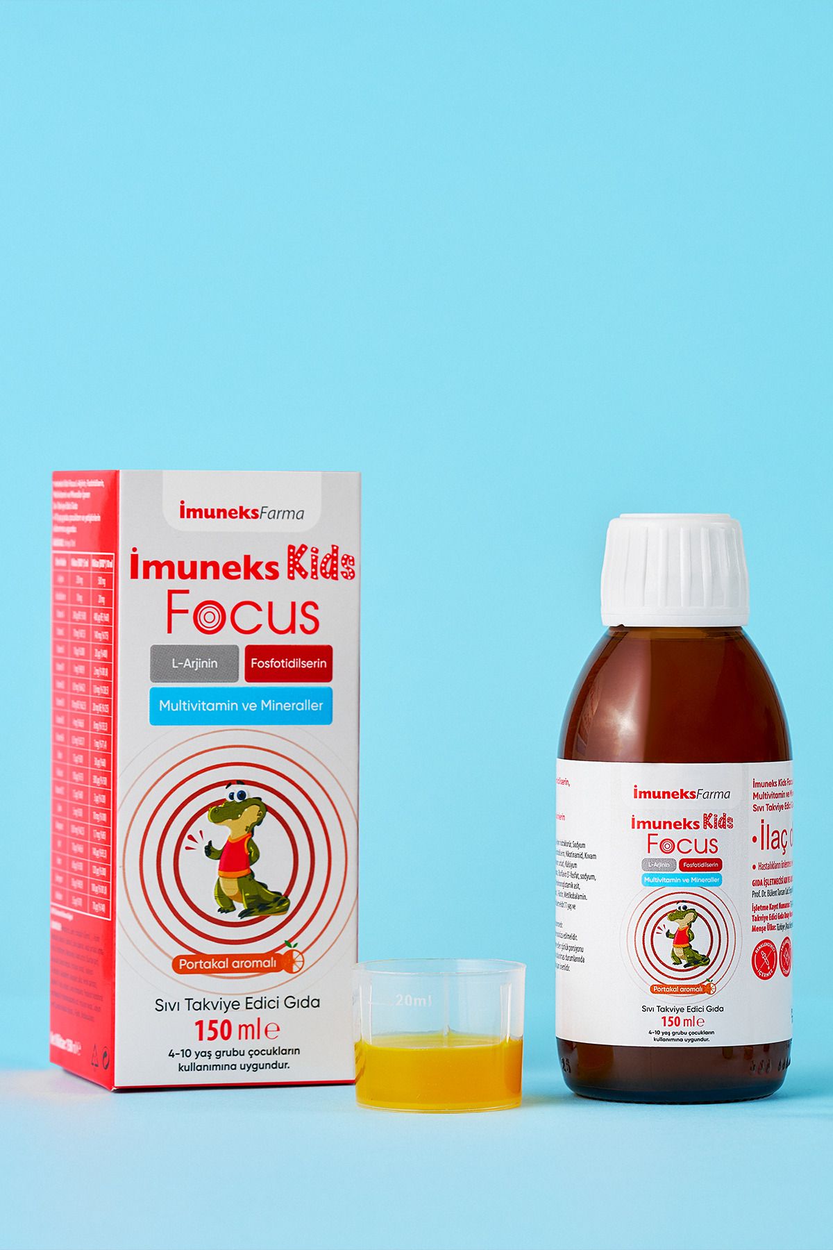 شربت مکمل غذایی کودکان حاوی ال آرژنین Imuneks - مقدار 150ml