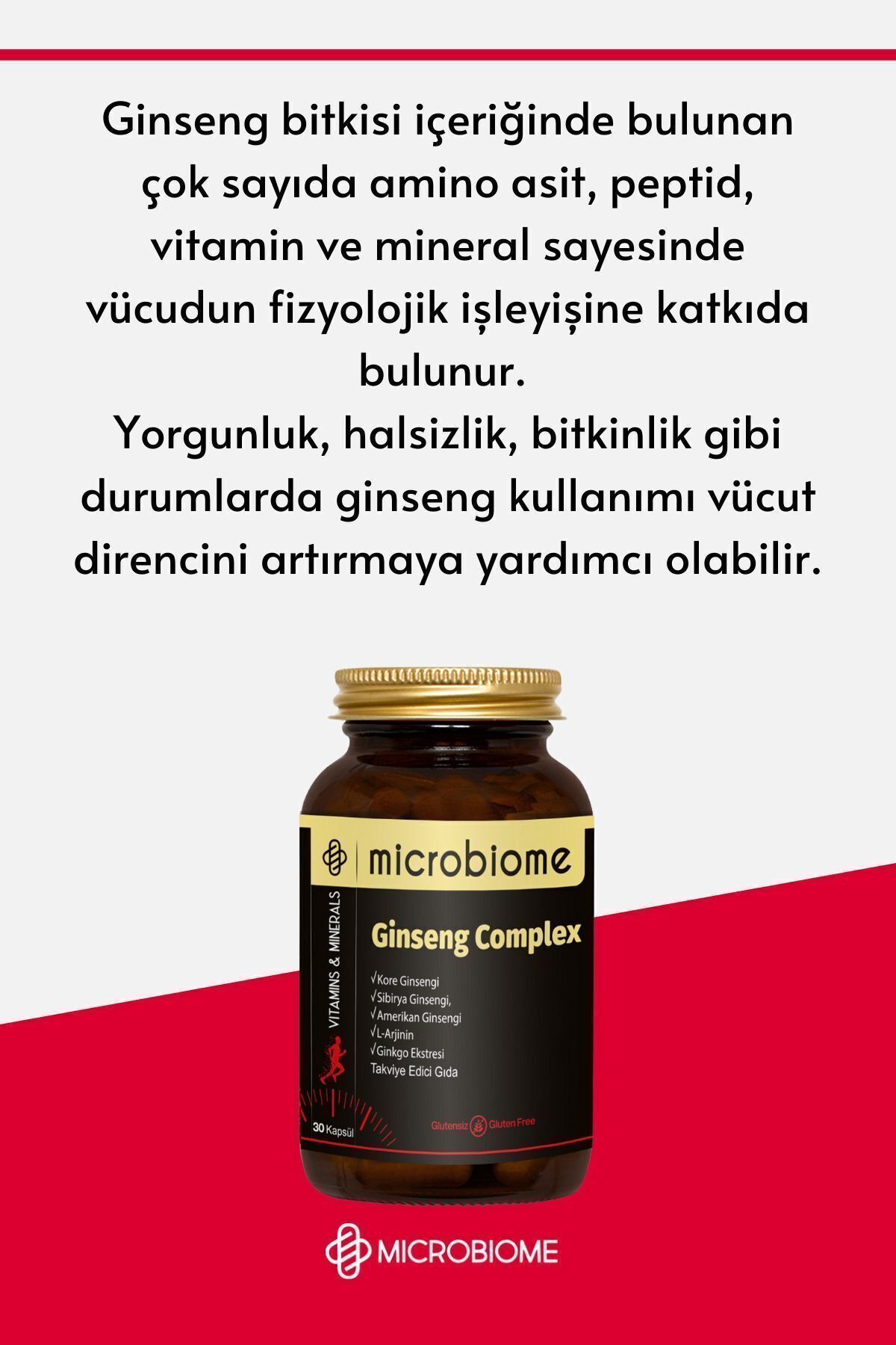 کپسول کمپلکس جینسینگ کره ای، سیبری، آمریکایی Microbiome