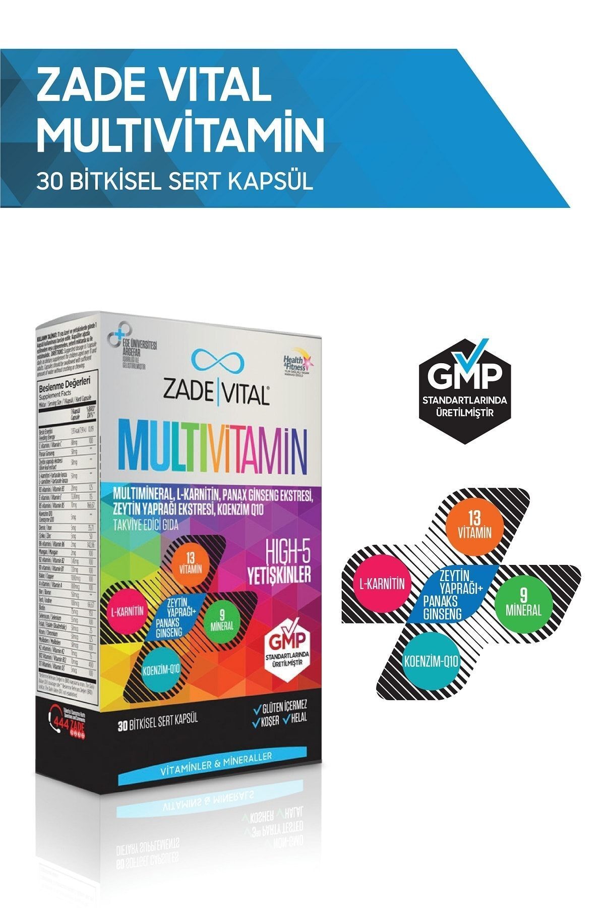 کپسول مولتی ویتامین Zade Vital - بسته 30 عددی