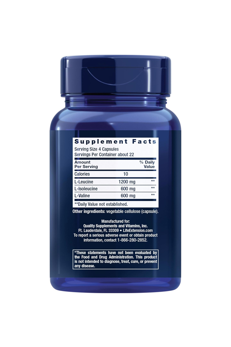 کپسول آمینو اسید حمایت از رشد عضلات Life Extension - بسته 90 عددی