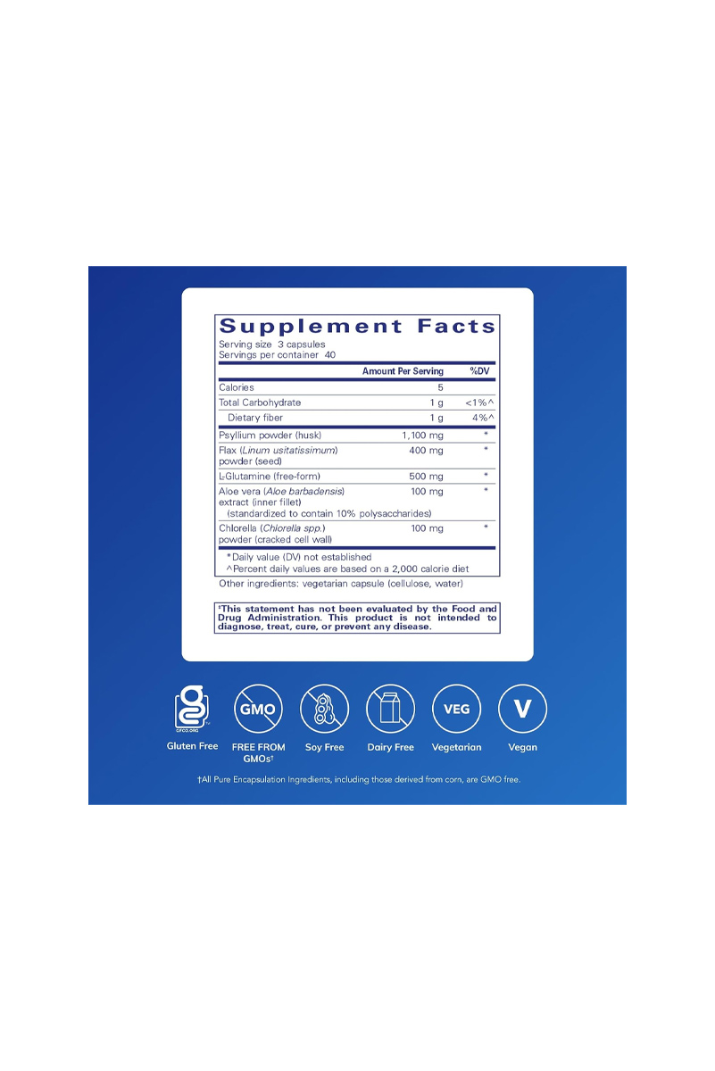 کپسول بهبود عملکرد روده G.I. Fortify برند Pure Encapsulations - بسته ۱۲۰ عددی