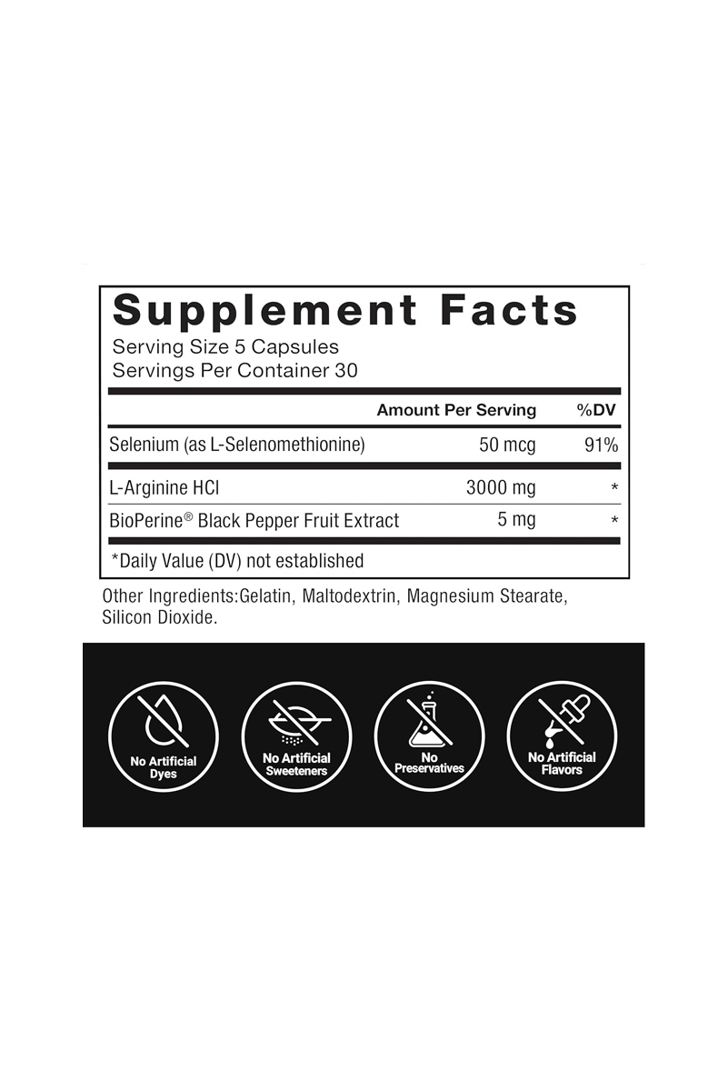کپسول ال-آرژنین ۳۰۰۰ میلی‌گرم Force Factor - پک 2 عددی