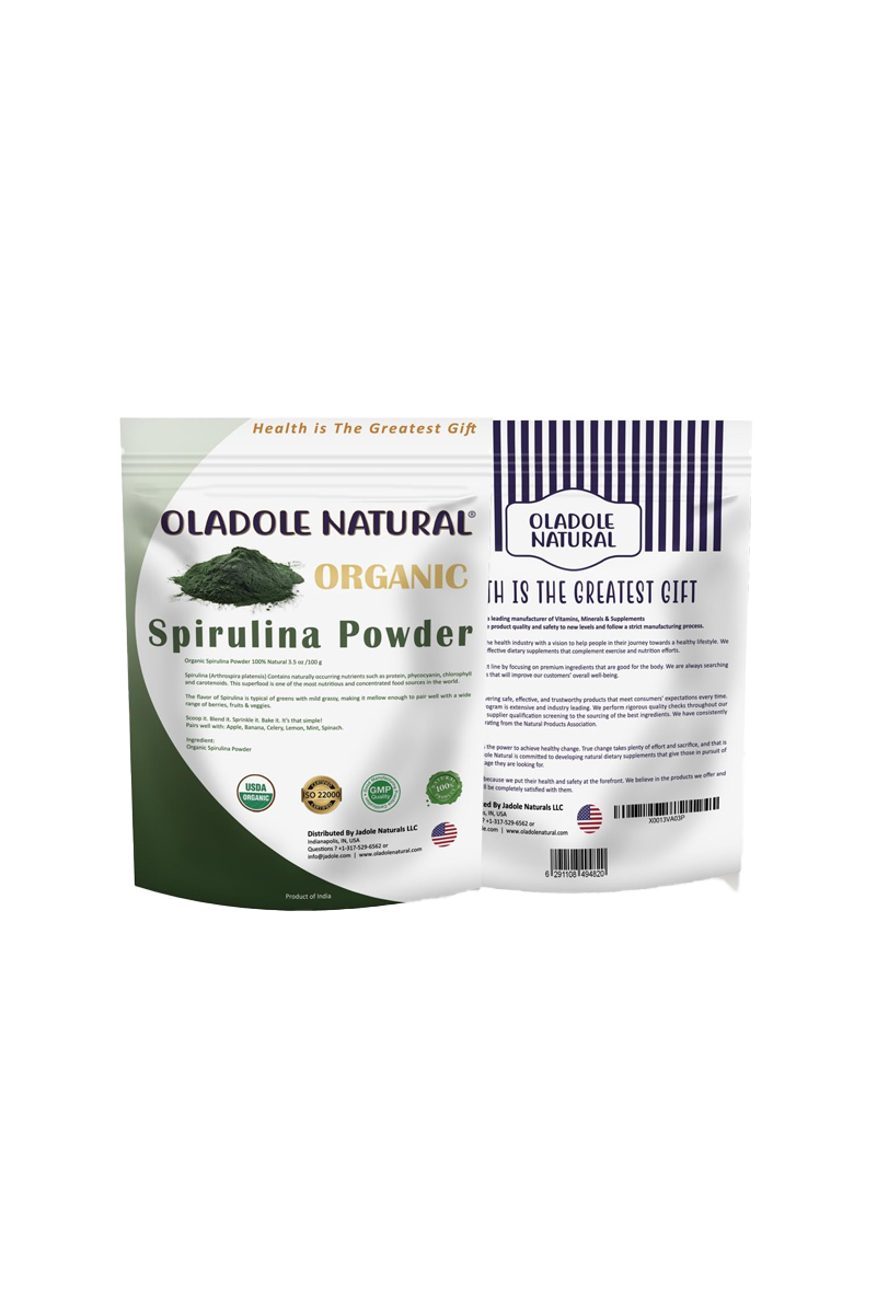 پودر اسپیرولینا Oladole Natural - حجم ۱۰۰ گرم