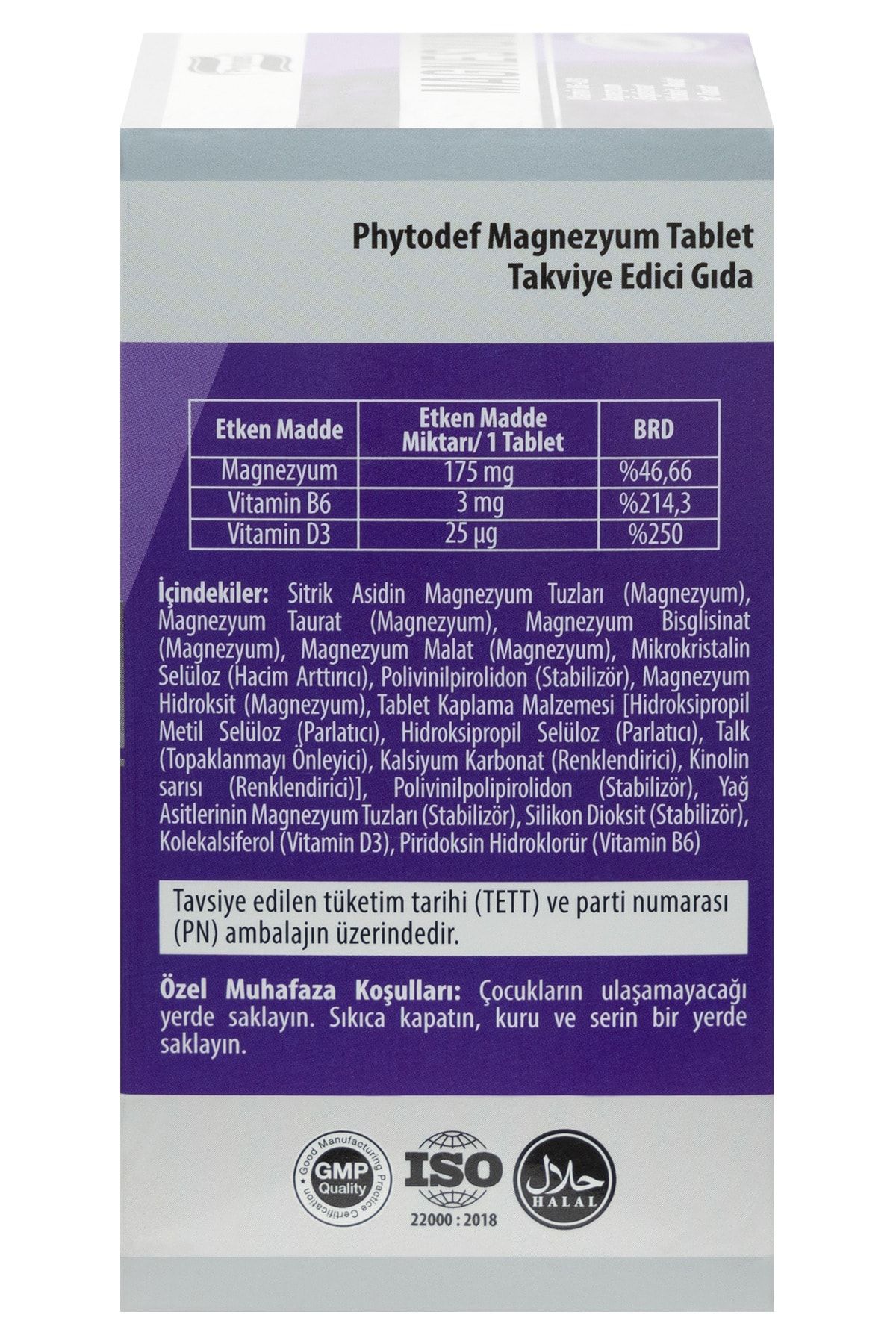 کپسول منیزیم،ویتامین D3 و ‌‌B6 برند Phytodef  - بسته ۳۰ عددی