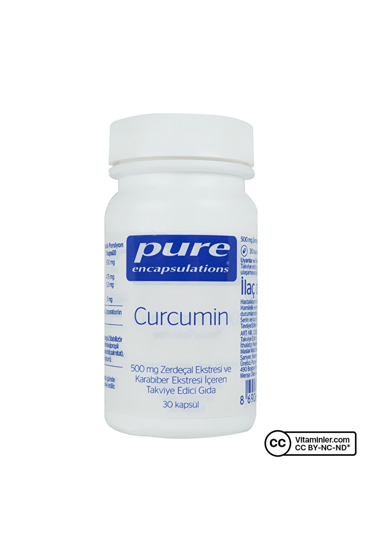 قرص کورکومین 500 میلی گرم Pure Encapsulations بسته ۳۰ عددی