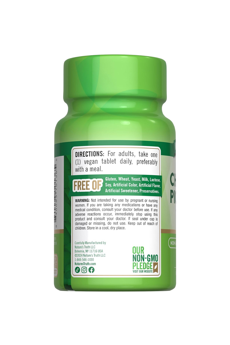 قرص Chromium Picolinate برند Nature's Truth - بسته 90 عددی