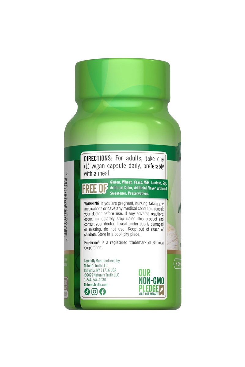 کپسول Lions Mane Mushroom برند Nature's Truth - بسته 50 عددی