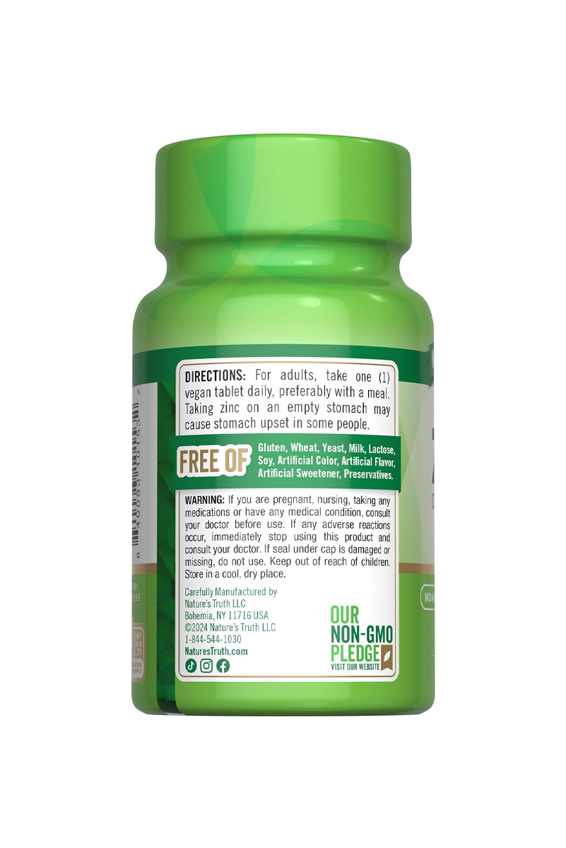 قرص زینک پیکولینات Nature's Truth - بسته 100 عددی