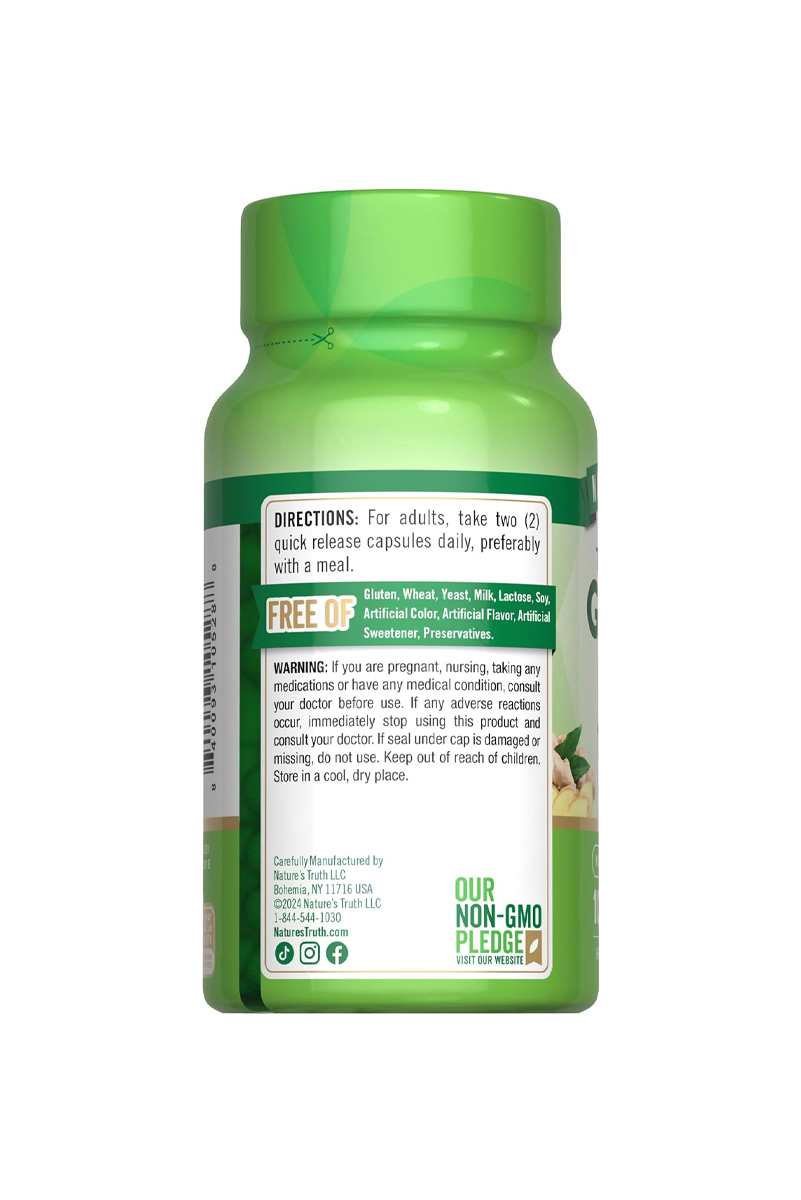 کپسول ریشه زنجبیل Nature's Truth - بسته 100 عددی