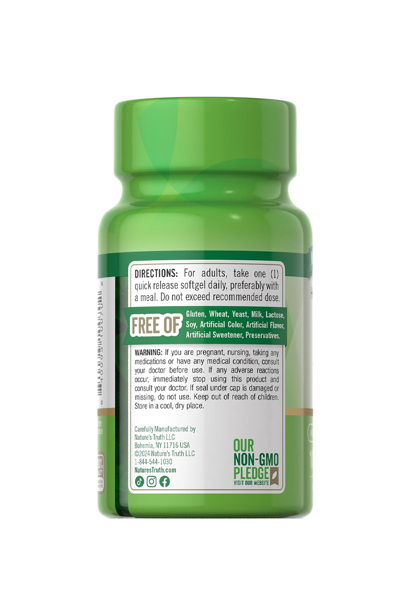 سافت ژل ویتامین D۳ مقدار 10,000 IU برند Nature's Truth - بسته ۱۰۰ عددی
