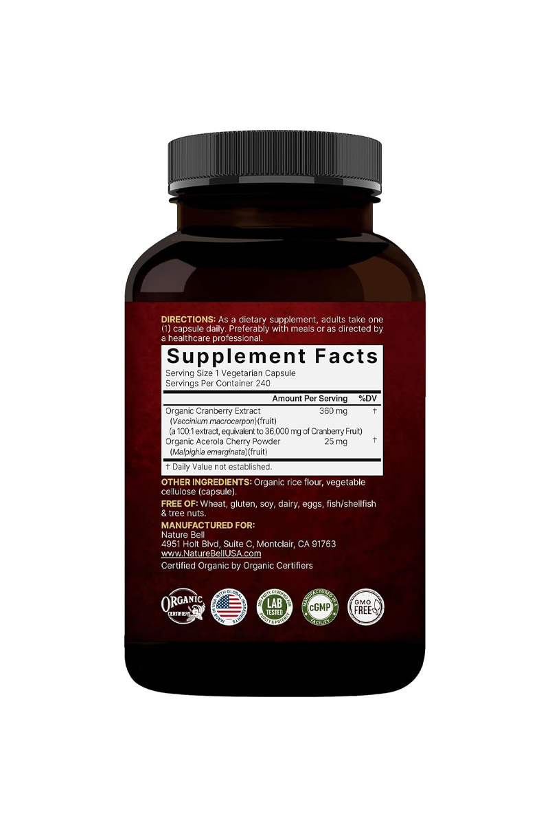 کپسول کرن‌ بری تنظیم عملکرد پروستات و مجاری ادراری NatureBell - بسته 240 عددی