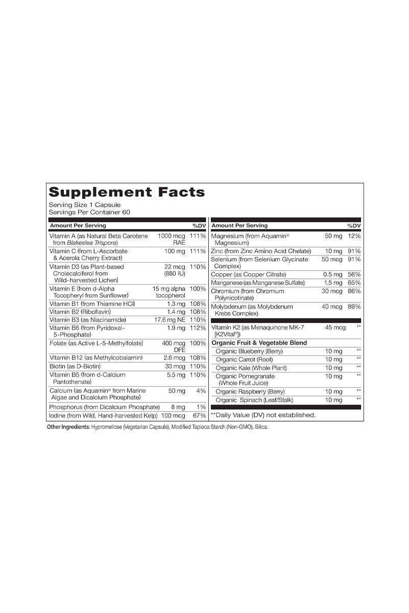 کپسول مولتی‌ ویتامین روزانه آقایان NATURELO - بسته 60 عددی