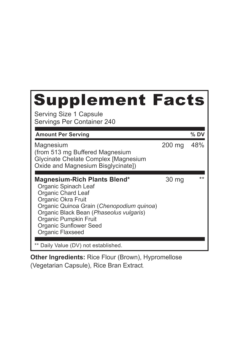 کپسول منیزیم گلیسینات NATURELO - بسته 240 عددی