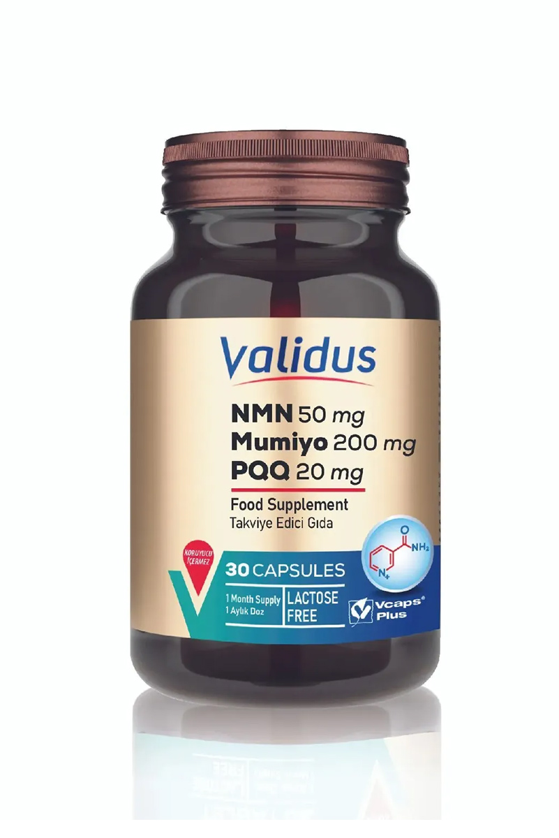 کپسول بتا نیکوتین آمید مونونوکلئوتید (NMN) برند Validus - بسته ۳۰ عددی