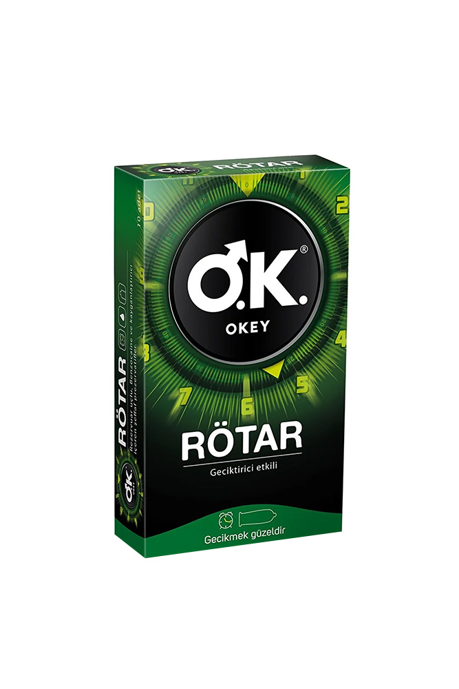 کاندوم تاخیری Okey مدل Rotar بسته ۱۰ عددی