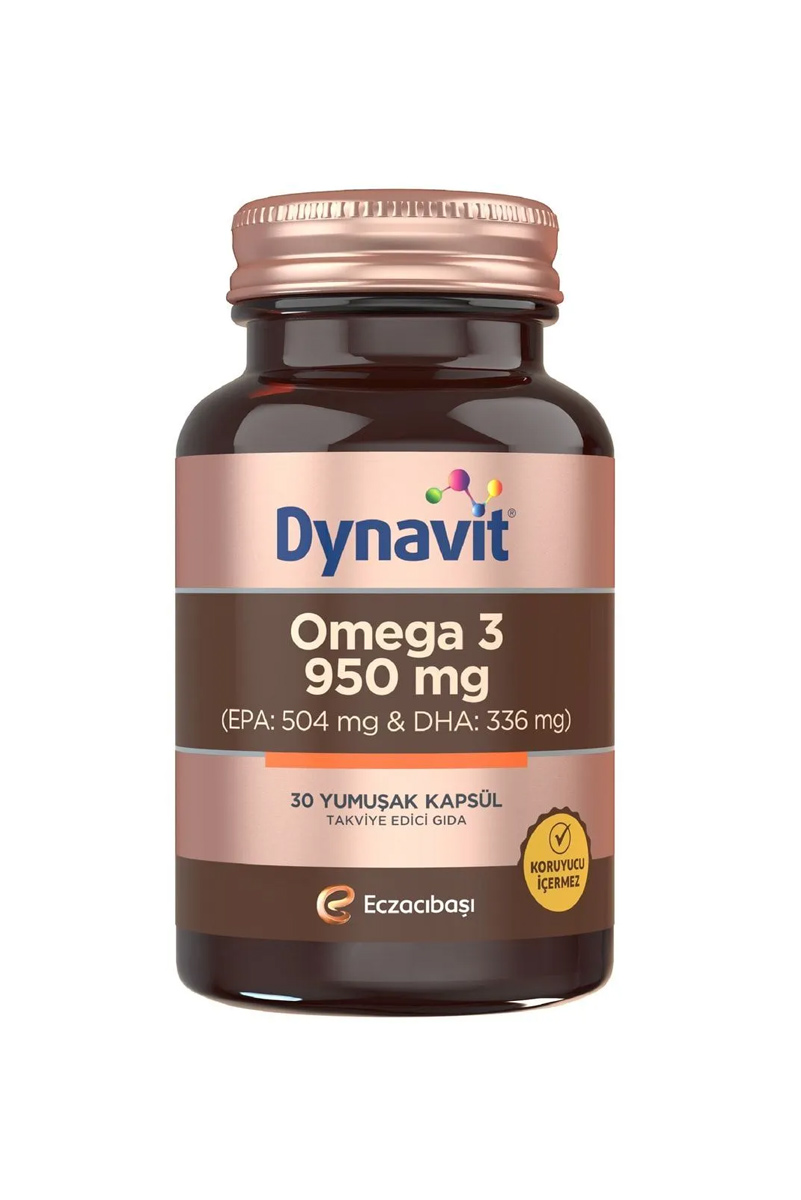 کپسول امگا3 ۹۵۰ میلی گرم Dynavit - بسته ۳۰ عددی