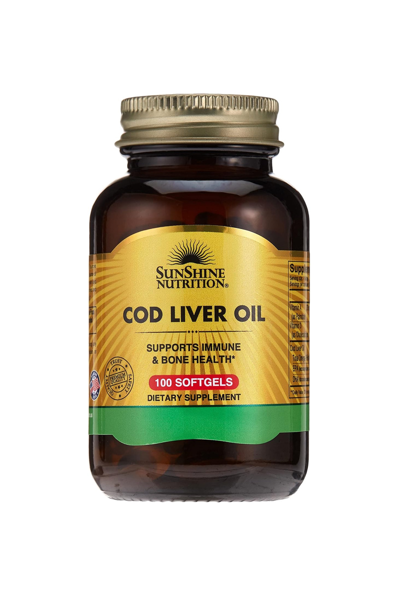 کپسول روغن کبد ماهی بدون گلوتن Sunshine Nutrition - بسته ۱۰۰ عددی
