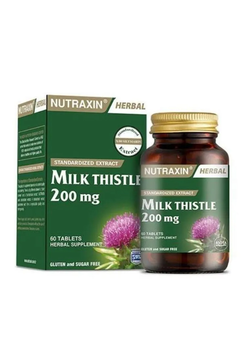 قرص عصاره گیاه خار مریم 200mg نوتراکسین - بسته ۶۰ عددی