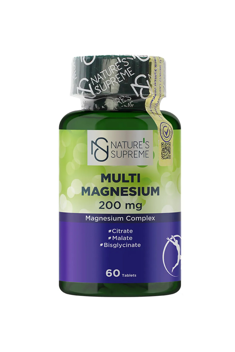 قرص مولتی منیزیم Natures Supreme - بسته ۶۰ عددی
