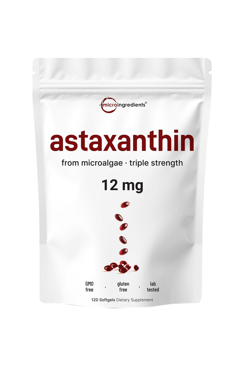 سافت ژل Astaxanthin برند Micro Ingredients - بسته ۱۲۰ عددی