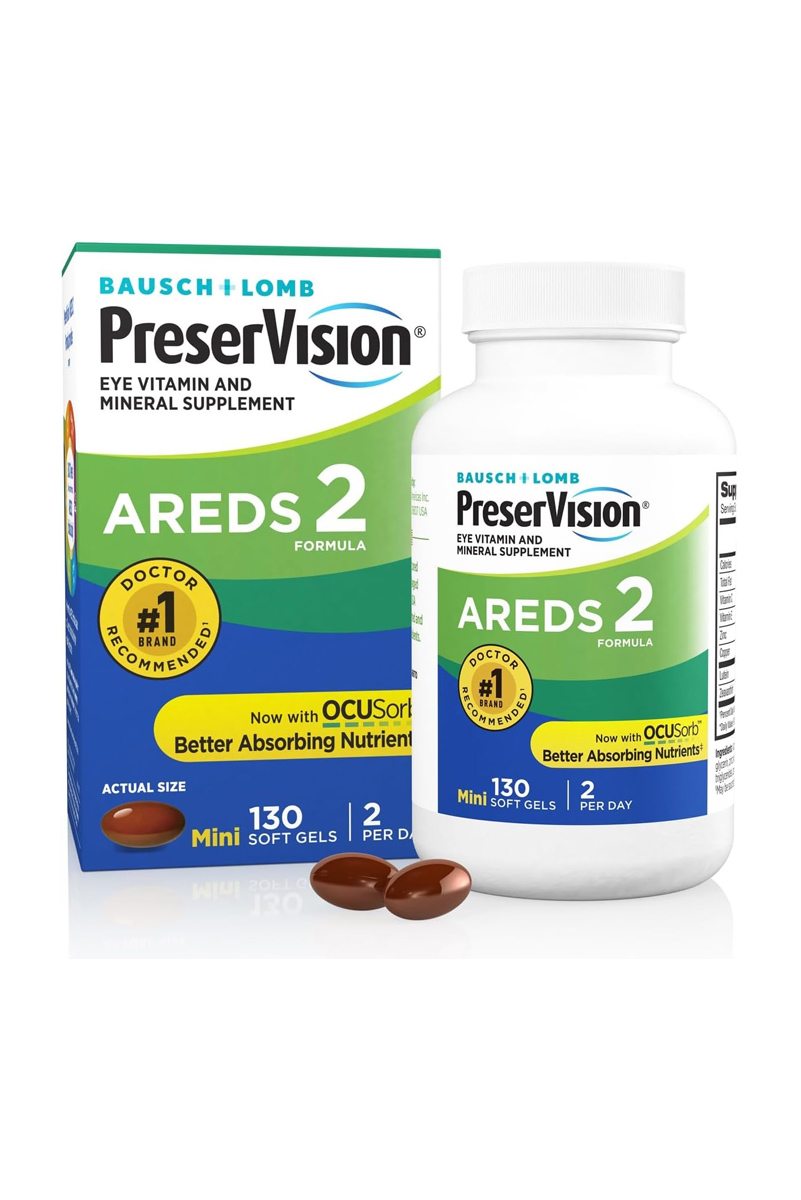 سافت ژل تقویت و محافظت از چشم PreserVision AREDS 2 - بسته ۱۳۰ عددی