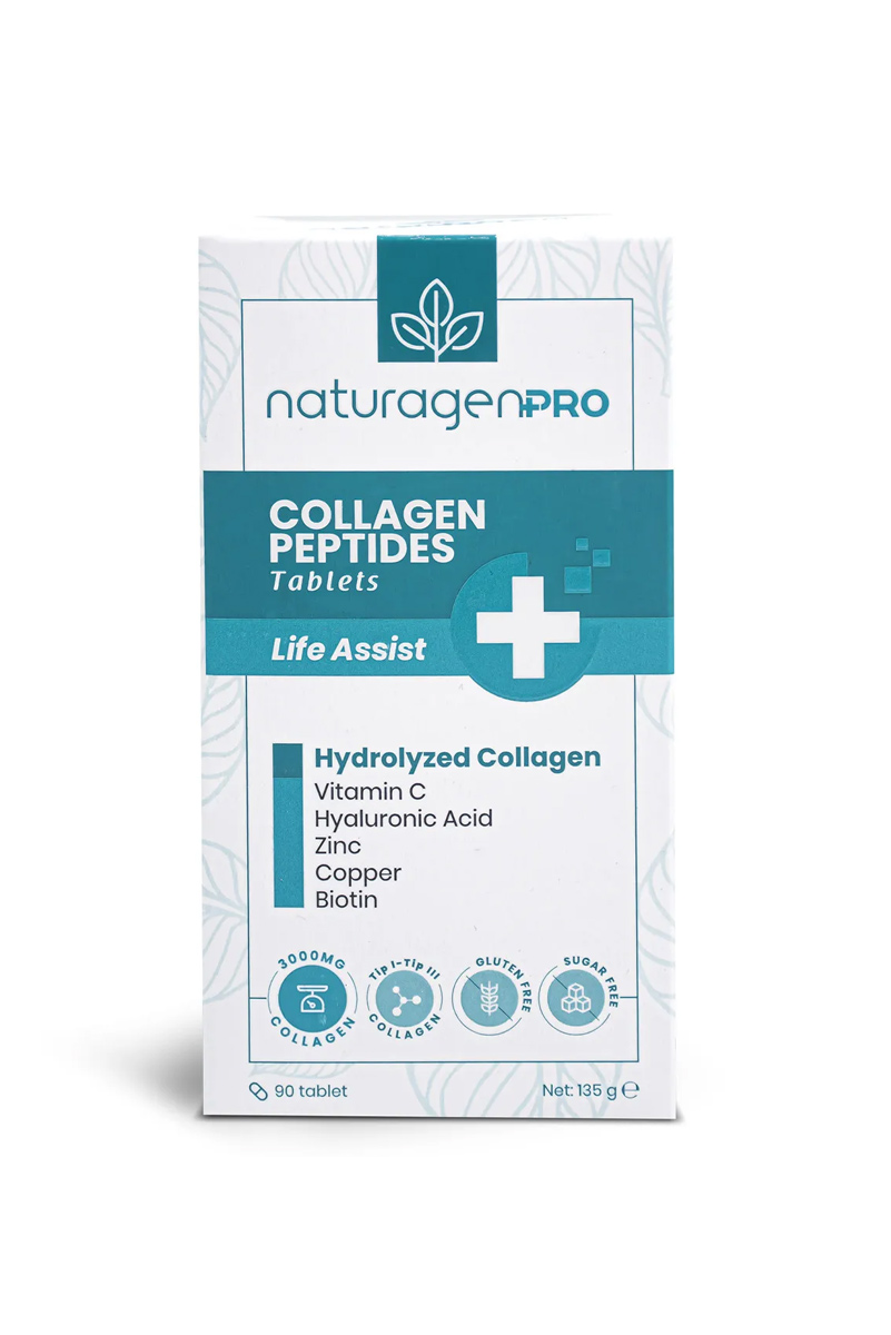 قرص کلاژن هیدرولیز شده Naturagen - بسته ۹۰ عددی