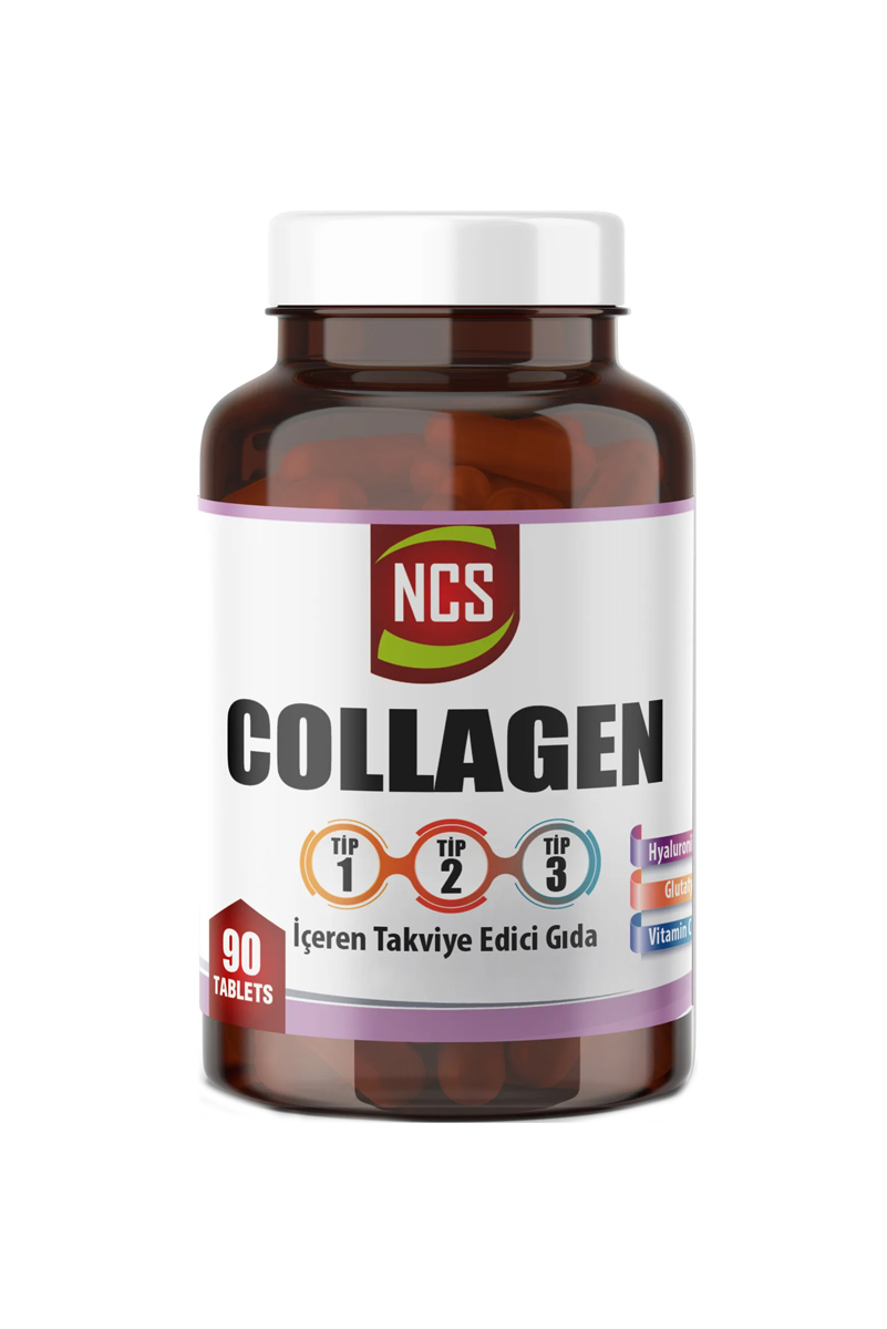 قرص کلاژن هیدرولیز شده (پپتاید) نوع 1-2-3 Ncs - بسته ۹۰ عددی