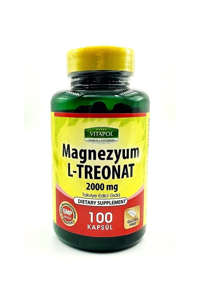 کپسول گیاهی منیزیم ال ترئونات Vitapol - بسته ۱۰۰ عددی